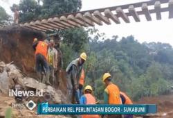 Pascajalur Rel Longsor, Petugas PT KAI Mulai Lakukan Perbaikan