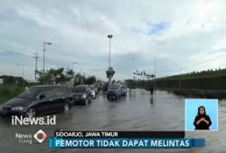 Hujan Deras, Jalan Raya Porong dan Brebes Masih Tergenang Banjir