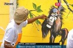 Cat Tembok Seni Mural, Universitas Gunadarma Pecahkan Rekor Muri