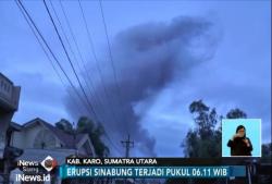 Gunung Sinabung Kembali Erupsi, PVMBG Imbau Warga Jauhi Zona Merah