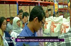 Harga terus Melambung, Sandiaga Uno Periksa Persediaan Beras di Jakgrosir