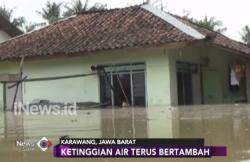 Banjir di Karawang Meluas, Warga Bingung Cari Tempat Mengungsi