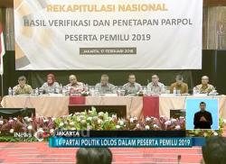 PBB dan PKPI Tak Lolos, 14 Parpol Akan Bersaing di Pemilu 2019