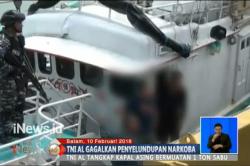 Berusaha Kabur, Kapal Bermuatan 1 Ton Sabu Diamankan TNI AL