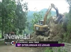 Jalan Tertutup Longsor, Polisi Berlakukan Buka Tutup di Ponorogo