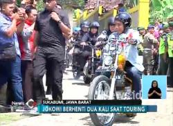Aksi Jokowi Touring Tunggangi Motor Chopper Royal Enfield