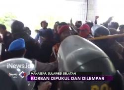Unjuk Rasa di Makassar, Oknum Brimob Pukul Massa dan Wartawan