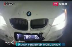 Diduga Mabuk, Wanita Pengemudi Mobil Mewah Tabrak Ojek Online