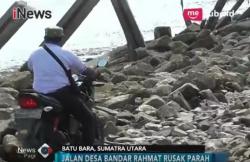 Abrasi Laut, Akses Jalan Utama Warga Batu Bara Rusak Parah
