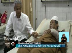 Ganjar Kunjungi Kiai Korban Pembacokan di RSUD Tugu