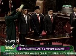 Pimpinan MPR Resmi Dilantik, Fraksi PPP Tak Hadir