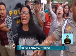 Pra Rekonstruksi Kasus Kekerasan 5 Polisi Senior Diwarnai Protes