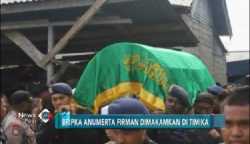 Bripka Anumerta Firman Dimakamkan di Timika