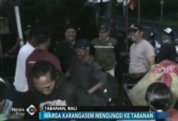 Warga Karangasem Kembali Mengungsi ke Tabanan