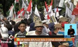 Aksi Bela Palestina, Ribuan Massa PKS Demo Kedubes AS  