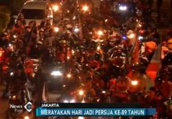 Suporter Persija Konvoi Rayakan HUT Ke-89