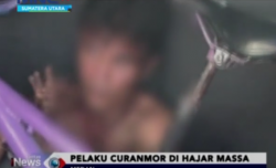 Pelaku Curanmor di Kota Medan Dihajar Warga