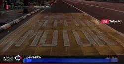 Larangan Dicabut, DKI Buat Marka Khusus Motor di Jl MH Thamrin