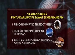 Buka Pintu Darurat Pesawat Tanpa Instruksi, Begini Risikonya
