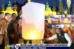 Begini Pesona Keindahan Pelepasan Lampion di Puncak Peringatan Waisak