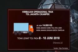 Mudik Lebaran, Truk Dilarang Masuk Tol Jakarta-Cikampek pada 8-10 Juni