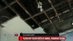 Atap Stasiun Bojonegoro Ambrol, Lukai Beberapa Penumpang