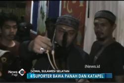 Razia Jelang Lebaran, Polisi Tangkap 4 Suporter PSM Bawa Senjata Tajam