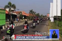 Jalur Pantura Dipadati Ribuan Pemudik Sepeda Motor