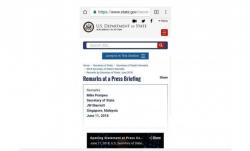 Heboh, Kemlu AS Anggap Singapura Bagian dari Malaysia