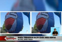 Pascasalat, Warga Terbangkan Puluhan Balon Kartun Raksasa di Blitar