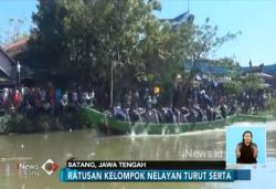 Rayakan Lebaran, Ribuan Warga Nelayan di Batang Gelar Lomba Dayung