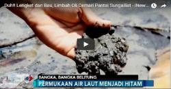 Nelayan Keluhkan Limbah Oli Bekas di Pesisir Pantai Bangka