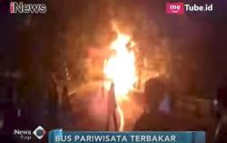 Tak Kuat Menanjak, Bus di Sumedang Terbakar dan Terguling