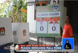 Demam Bola, TPS di Solo Dihiasi Atribut Piala Dunia