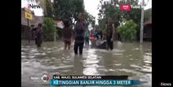 Banjir 3 Meter di Kabuputen Wajo Telan 1 Korban Jiwa
