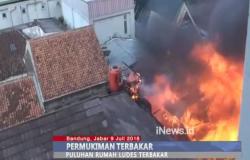Gas Bocor, Belasan Rumah Terbakar di Bandung