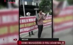 Mahasiswa Demo Minta Dirut RSU Adam Malik Dicopot