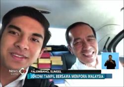 Kunjungi Palembang, Menpora Malaysia Ngevlog Bareng Jokowi