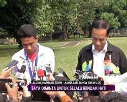 Bertemu di Istana, Jokowi Ingatkan Zohri Tetap Rendah Hati dan Jaga Prestasi