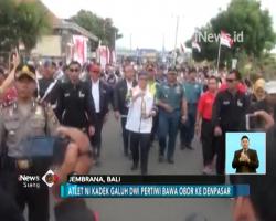 Tiba di Bali, Api Obor Asian Games 2018 Disambut Tari Daerah