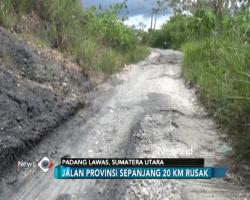 Terbengkalai Puluhan Tahun, Jalan di Padang Lawas Rusak Parah