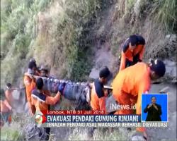 Tertimpa Batu Besar, 1 Jenazah Pendaki Rinjani Dievakuasi Basarnas