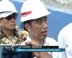 Jokowi Beri Bantuan Rp50 Juta untuk Perbaikan Rumah Korban Gempa