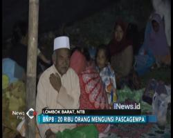 Tidur Tanpa Alas, 20.000 Pengungsi Gempa Lombok Butuh Bantuan Logistik