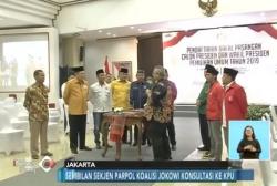 Tanyakan Teknis Pendaftaran Pilpres, 9 Sekjen Pengusung Jokowi Datangi KPU