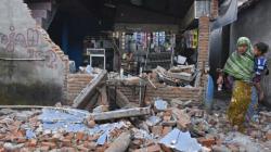 Mataram Mencekam, Sejumlah Bangunan Porakporanda akibat Gempa 6,2 SR