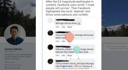 Gempa Lombok, Facebook Minta Maaf soal Fitur Animasi Balon