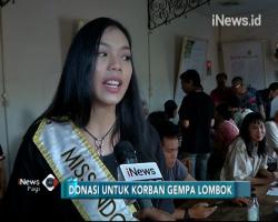 Miss Indonesia 2018 dan Komunitas Lemari Buku Galang Donasi Korban Gempa