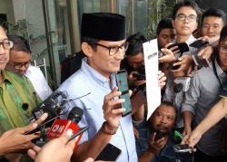 Sandi Dilaporkan ke Bawaslu soal Tuduhan Mahar Politik Rp500 Miliar
