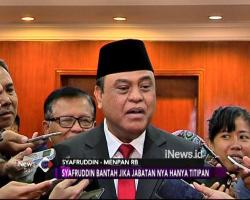 Resmi Jabat Menpan RB, Syafruddin Fokus Dulu Asian Games